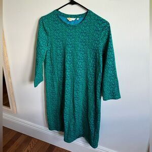 Boden Jersey Shift Cotton Pajamas Lounge Dress Blue Green Floral US 6R